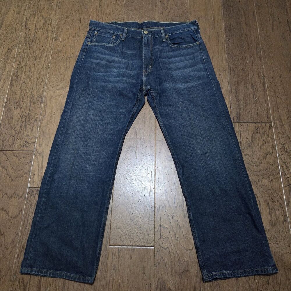 Levi's 569 Loose Straight Jeans Mens 36x30 38x30 Blue Denim Medium Wash
